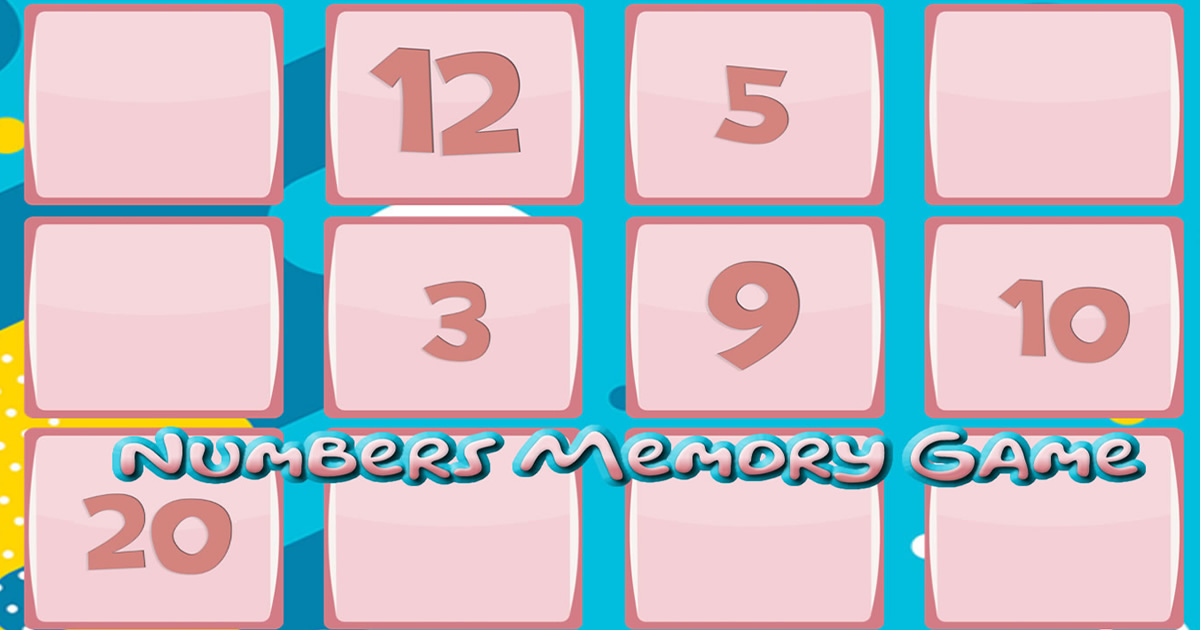 Image Memory Game With Numbers